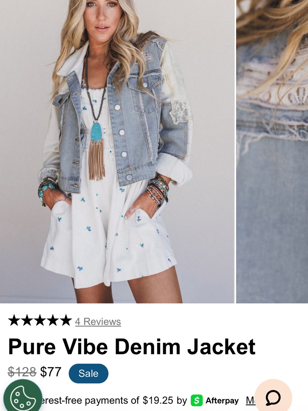 POL from three birds nest  Light Blue Distressed Denim Jean Jacket. M. NWOT